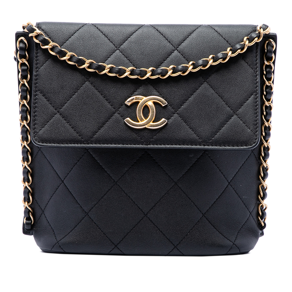 Pre-Loved Chanel Small Quilted Calfskin Chain Hobo Flap